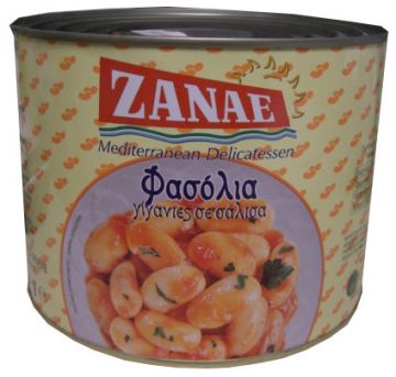 Zanae Greek Giant Beans In Tomato Sauce 2Kg Tins