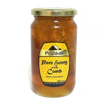 Pyramid Pure Honey With Comb 624g