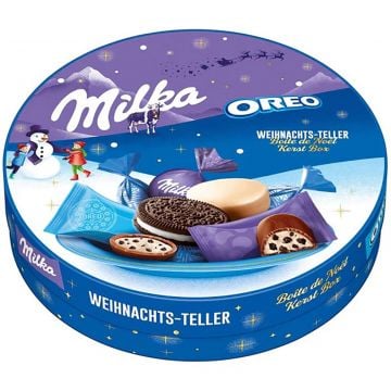 Milka Round OREO Christmas Gift Box (OREO Weihnachts-Teller) 197g