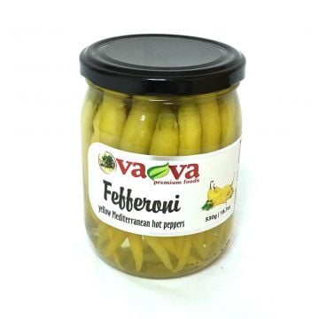 VaVa Hot Yellow Fefferoni Peppers 530g