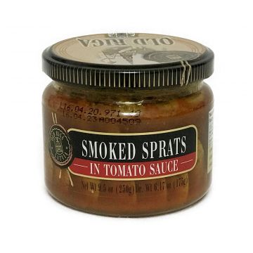 Old Riga Kosher Smoked Sprats in Tomato Sauce (glass jar) 250g