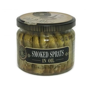 Old Riga Kosher Smoked Sprats in Oil (glass jar) 250g