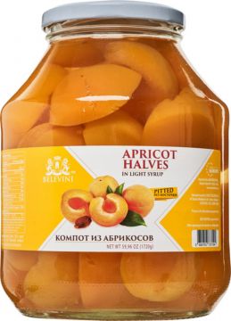 Belevini Apricots Halves in Light Syrup 1700g