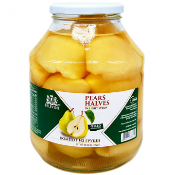 PEARS Halves (Peeled) in Light SYRUP 1700g