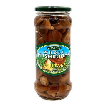 R&S Whole Shitake Mushrooms in Brine (glass jar) 580g