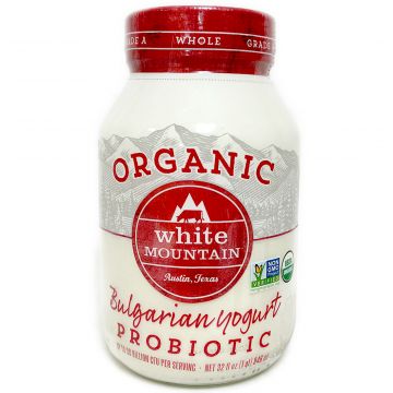 White Mountain ORGANIC Bulgarian Whole Milk Yogurt  (glass jar) 946ml