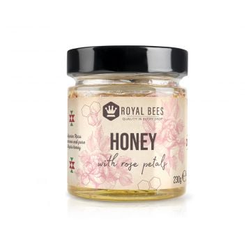 ROYAL BEES Honey with Rose Petals 230g