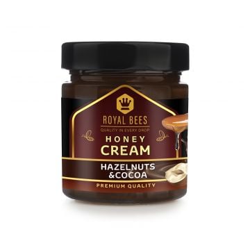 ROYAL BEES Cream Honey with Hazelnuts and Cocoa 250g
