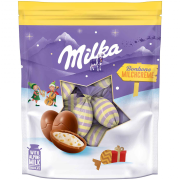 Milka Christmas Chocolate Bonbons Milchcreme with Hazelnuts 86g