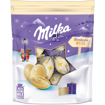 Milka Feine Kugeln Weiss (Christmas Balls White Chocolate) 90g