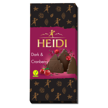 Heidi Dark Chocolate with Cranberry 80g