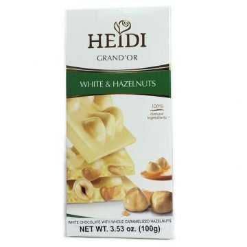 Heidi Grand'or White Chocolate with Hazelnuts 100g