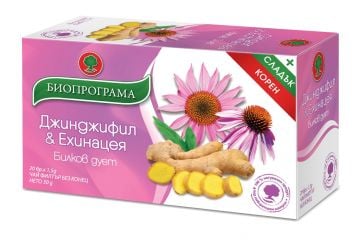 Bioprograma Tea Herbal Duet Ginger & Echinacea 20 bags x 1.5g