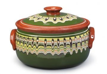 Clay Cooking Pot Traditional Green 6L 