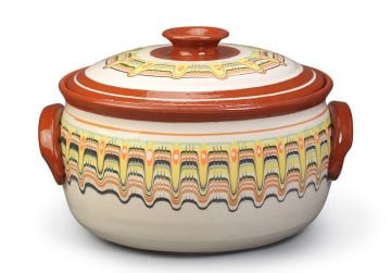 Clay Cooking Pot Traditional White 6L