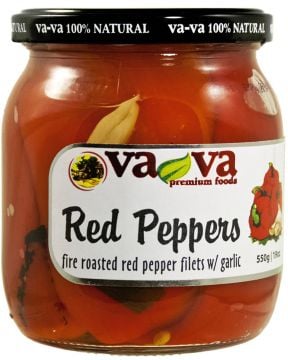 VaVa Roasted Red Peppers with Garlic 550g