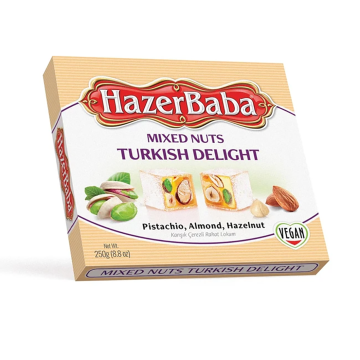 Hazer Baba Pistachio - Almond - Hazelnut Turkish Delight 250g