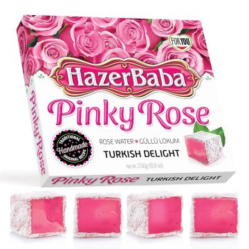 HAZER BABA Pinky Rose Turkish Delight 250g