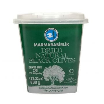 MARMARABIRLIK Dried Natural Black Olives (2XS) 800g