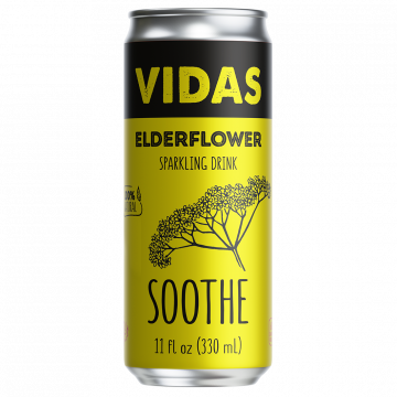 VIDAS Fine Sparkling Elderflower & Lemon Drink (SOOTHE) 330ml