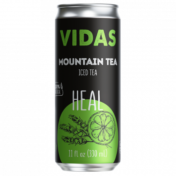 VIDAS Iced Tea Lemon & Mountain Tea (HEAL) 330ml