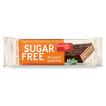 SUGAR FREE wafer with peanut and orange creme 30g